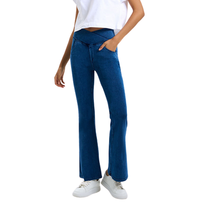 CurveLift™ Crossover Waist Flare Jeans
