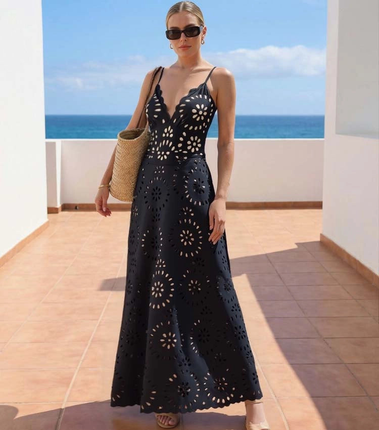 Riviera Elegance One-Piece Swimsuit & Skirt Set