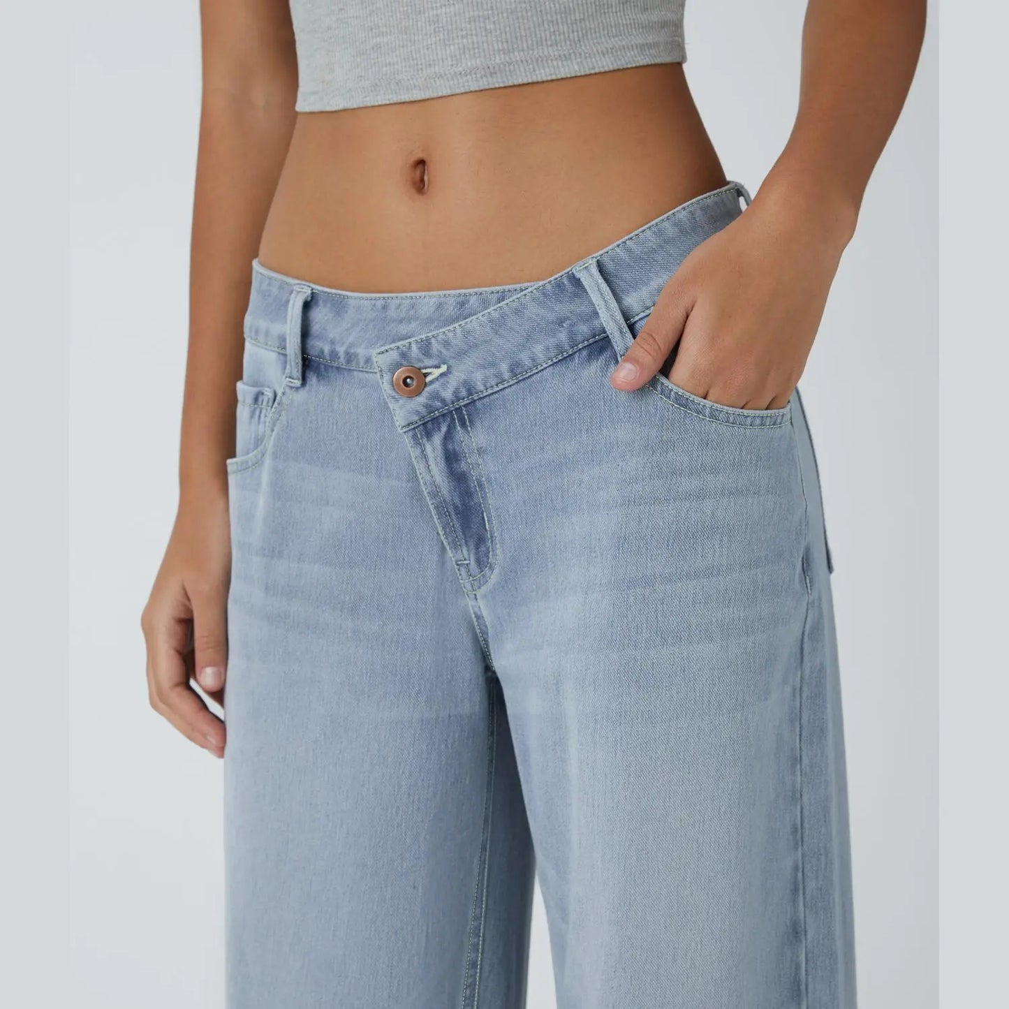 CurveLift™ Low Rise Wide Leg Stretch Jeans