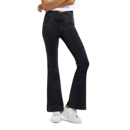 CurveLift™ Crossover Waist Flare Jeans
