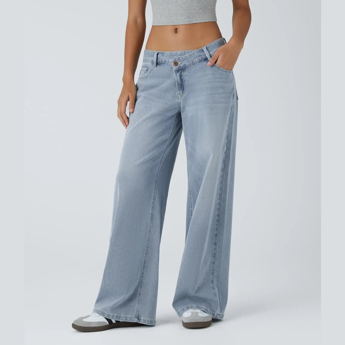 CurveLift™ Low Rise Wide Leg Stretch Jeans