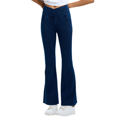 CurveLift™ Crossover Waist Flare Jeans
