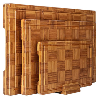3 Pack Heavy Duty Bamboo Cutting Board