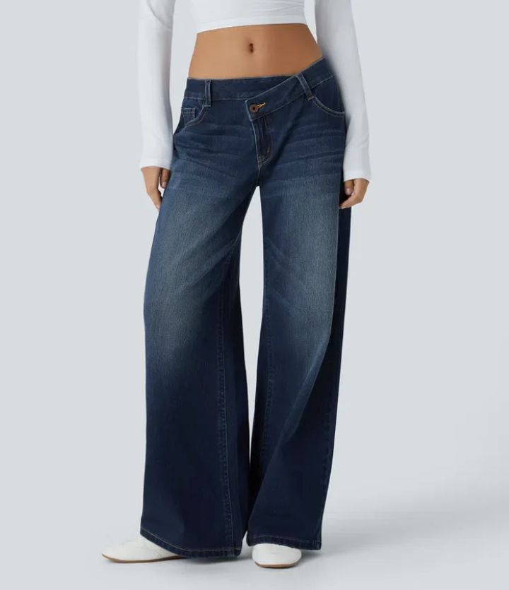 CurveLift™ Low Rise Wide Leg Stretch Jeans