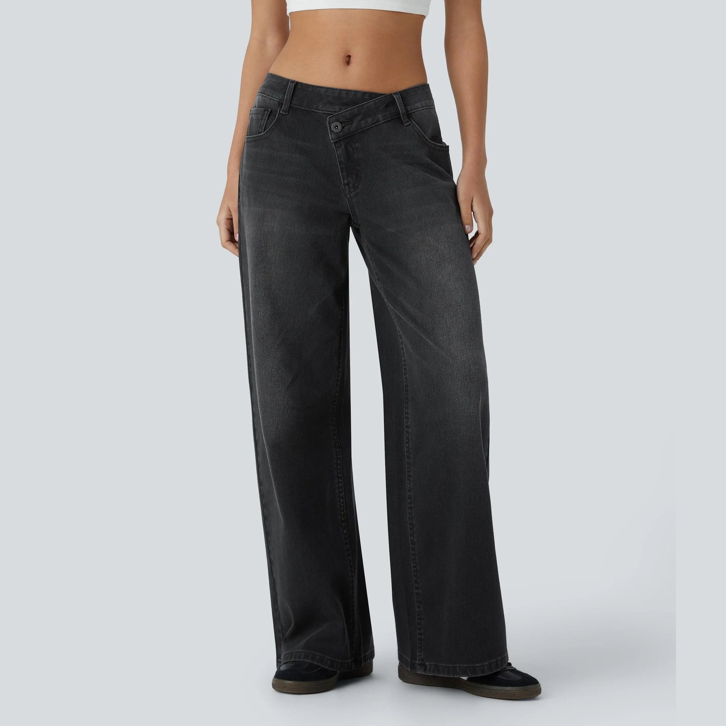 CurveLift™ Low Rise Wide Leg Stretch Jeans